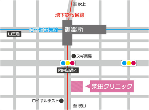 地下鉄からの地図
